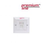 Face Plate, 86*86, Shutter, 1-Port, white (121121210)