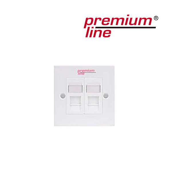 Face Plate, 86*86, Shutter, 2-Port, white (121122210)