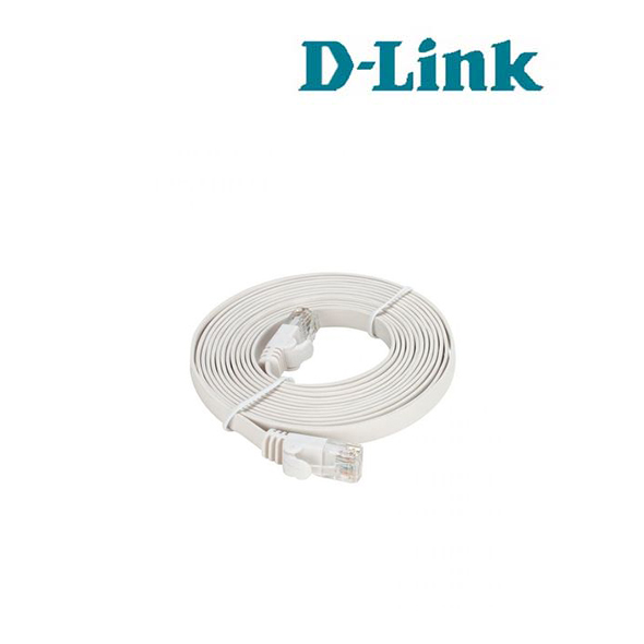 Patch Cord Flat UTP, Cat.6, 32 AWG 10m length, PVC, White (NCB-C6UWHIF1-10)