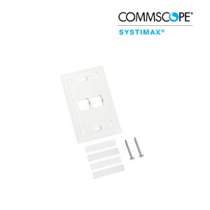Face Plate, (70 × 115) without Shutter, (2)Port, white (108168469)