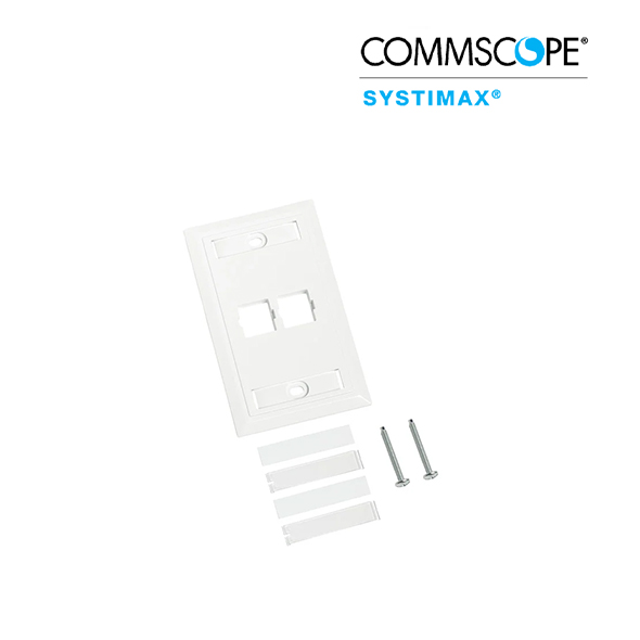 Face Plate, (70 × 115) without Shutter, (2)Port, white (108168469)