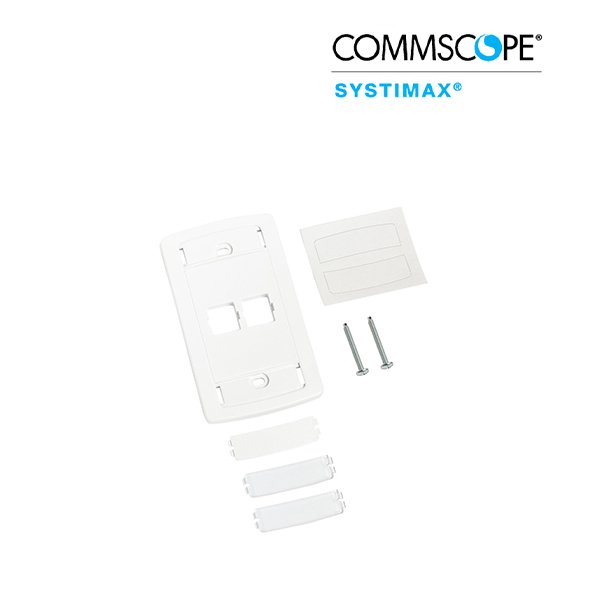 Face Plate, (70 × 115) without Shutter, (2)Port, white (108333063)