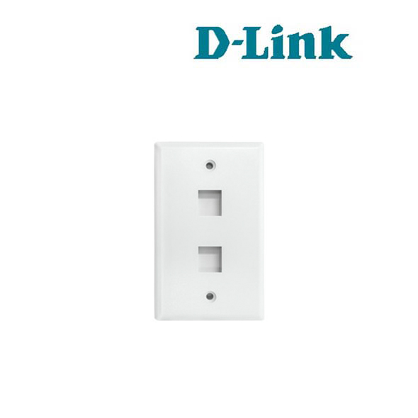 Face Plate (70 × 115) Shutter, (2)Port, white (NFP-0GRY21)