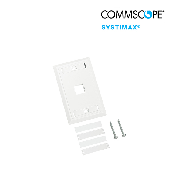Face Plate, (70 × 115) without Shutter, (1)Port, white (108258427)